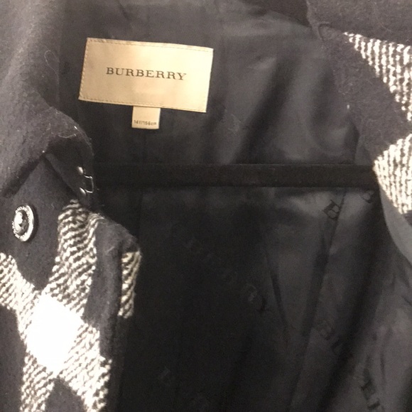 Black/dark Navy Wool Burberry Trench Coat - Picture 10 of 11